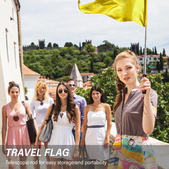 4er-set Teleskop-fahnenstangen，120 Cm，edelstahl，rutschfester Griff，ausziehbarer Fahnenzeiger，fahnenstange Für Touristenführer，rot，blau，grün