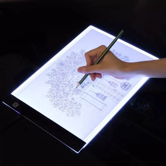 Led-zeichentablett – Digitales Grafiktablett Mit Usb-anschluss, A4-led-leuchttisch, Abpausenbrett Zum Malen Und Schreiben