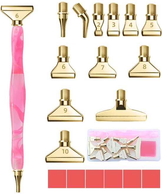 Diamantpinsel-set – Spitze Aus Legierung – Geeignet Für Diy-malerei Und Bastelarbeiten – Typ C