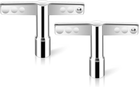 Set Mit 2 T-förmigen Spannschlüsseln Für Schlagzeuge (silber)，universelle Edelstahlschlüssel Zum Einstellen Von Schlagzeugen