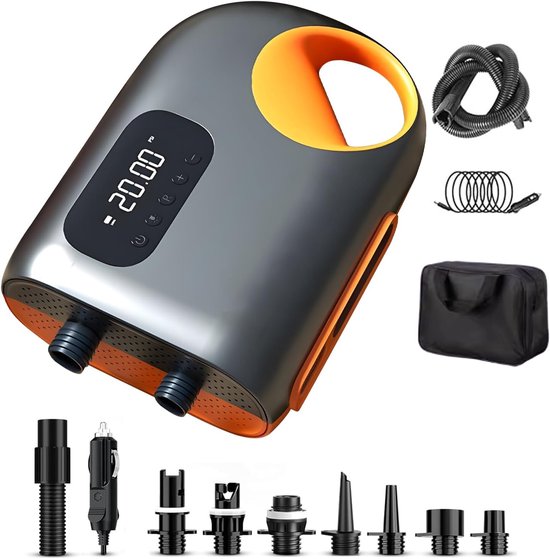 Elektrische Pumpe – 20 Psi – 18000 Mah – Leistungsstarke Paddleboard-, Kajak- Und Luftkissenpumpe