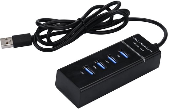 4-port-usb-hub, Multi-usb-splitter, Usb 3.0 Lade-hub-adapter Mit 1,5 Meter Kabel, Plug-and-play, Geeignet Für Mobiltelefone, Tablets Und Pcs.