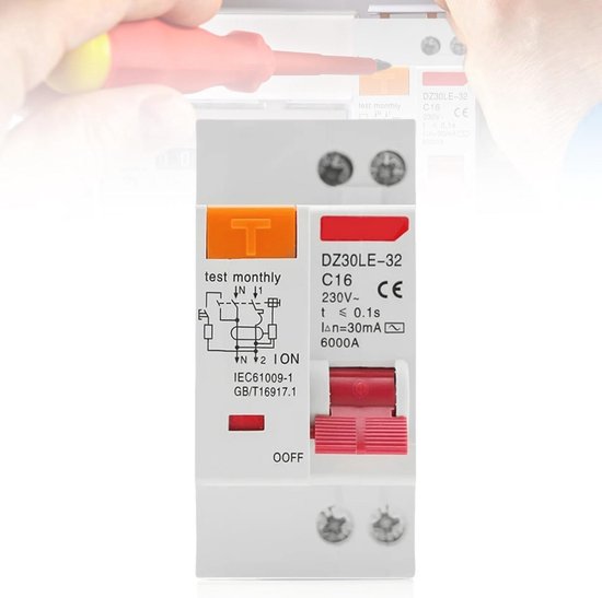 Fehlerstromschutzschalter 16 A 30 Ma Ac – Schutzschalter Mit Leckstrom- Und Überlastschutz