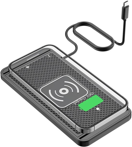 Dailygoods – Kabelloses Autoladegerät Mit 15-w-schnellladefunktion Und Rutschfester Matte