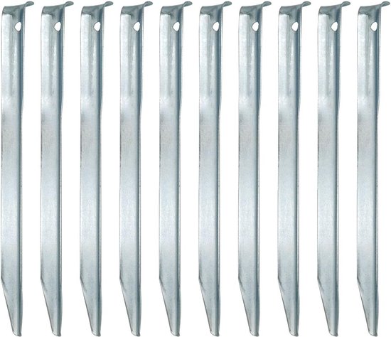 Bodenanker - Set Mit 10 Xl Feuerverzinkten Stahlpfosten 230x23mm V-förmige Metallbefestigungen Für Sandigen Boden, Campingzelt