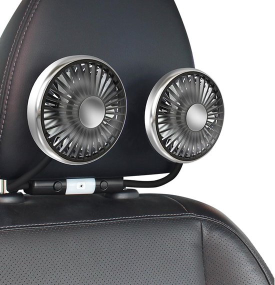 Autolüfter，ventilator Fürs Auto，360 Grad Verstellbar，3 Geschwindigkeitsstufen，mit Led-licht，usb-anschluss