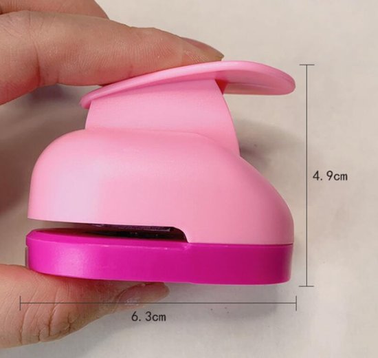 Kreativer Locher，kunststoff，diy-geschenkkartenlocher，herzförmiger Locher，prägemaschine Für Tagebücher，6,3 X 4,9 Cm，rosa