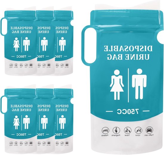7 Einweg-urinbeutel À 750 Ml – Praktischer Urinbeutel Für Reisen, Erbrechen Und Den Gesundheitsbereich