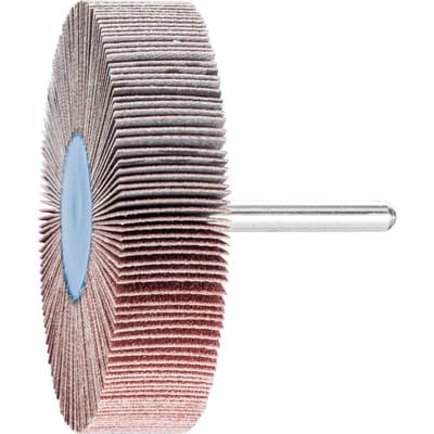 PFERD TOOLS Korund Fächerschleifer F Ø 80x20mm Schaft-Ø 6 mm A120 für Feinschliff und Finish