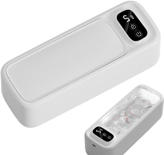 Ultraschallreiniger – Schmuck & Brillen – Gründliche Reinigung – 360°-reinigung – 22 X 8 X 6,5 Cm – Weiß