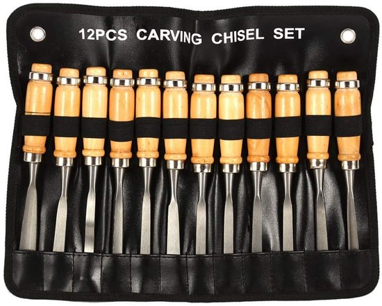 12-teiliges Stechbeitel-set，holzschnitz-stechbeitel-set，hochwertiger Griff，professionelles Werkzeug，geeignet Für Anfänger