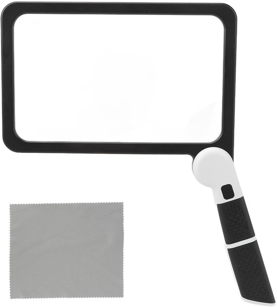 Dailygoods – Große Lupe – Dimmbare Led – Handlupe Mit Licht – Faltbar – Für Sehbehinderte – 5-fache Vergrößerung – Geeignet Für Senioren