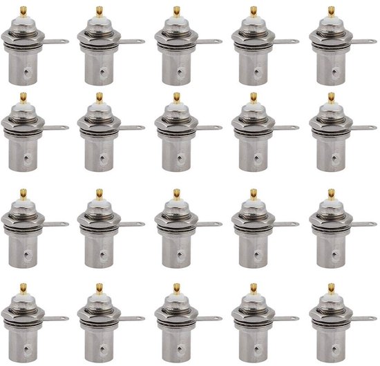 Cosensi Stecker – 20 Stück – Professioneller Monitoranschluss – 2,7 X 0,9 Cm – Adapter Für Überwachungsgeräte – Geeignet Für Die Gehäusemontage