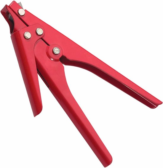Kabelbinderzange – Kabelbinderpistole – Effizientes Bündeln – Einstellbare Spannung – 195 Mm – Rot