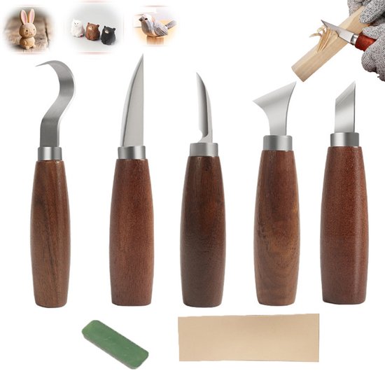 8-teiliges Holzschnitzwerkzeug-set，holzschnitzwerkzeuge，diy-bastelprojekte，enthält Detailmesser，hakenmesser Und Hobelmesser