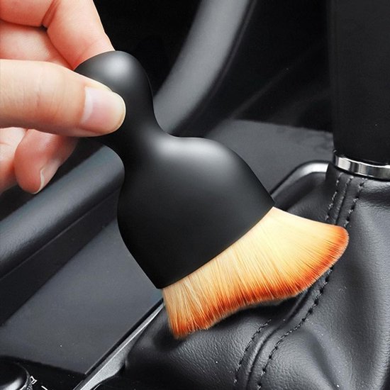 1 Autoinnenreinigungsbürste Mit Weichen Borsten – Ideal Für Armaturenbrett, Leder, Lüftungsschlitze Und Tastatur – Schwarz Mit Kappe