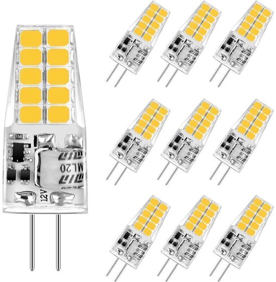 10 G4-led-lampen À 3,5 W, Warmweißes Licht 3000 K, 12 V
