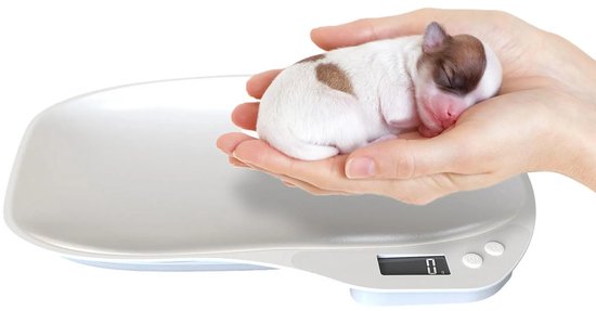 Digitale Haustierwaage – 15 Kg/1 G – Weiß