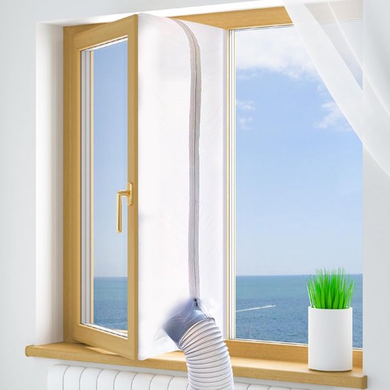 400 Cm Universal-fensterdichtung Für Mobile Klimageräte, Fensterdichtungsset Mit Reißverschluss Für Alle Mobilen Klimageräte, Einfache Montage