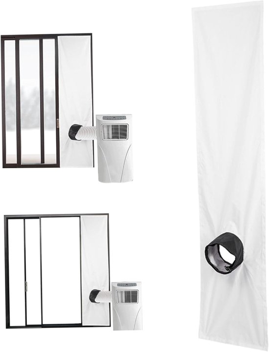 Fensterdichtung Für Klimaanlagen – Mobiles Set – Für Ein Angenehmes Raumklima – Verstellbar, Universell Einsetzbar – 300 Cm Länge – Schwarz/weiß
