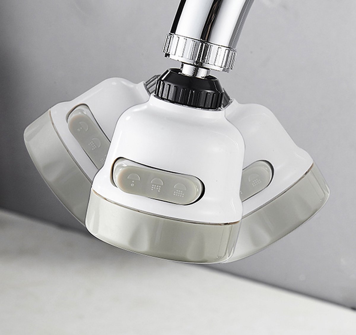 Drehbarer Wasserhahn-schlauch – Wassersparend – Flexibler Wasserhahnaufsatz – 360° Drehbar – Wasserhahnkopf – Wasserhahnfilter – Hochdruckarmatur – Sprühkopf – Küchenarmatur – Wasserhahnverlängerung