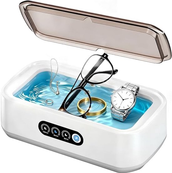 Ultraschallreiniger 650 Ml, Brillenreiniger 49 Khz Mit 3 Digitalen Timer-modi, Ultraschallreiniger Für Brillen, Schmuck, Ringe Und Zahnprothesen