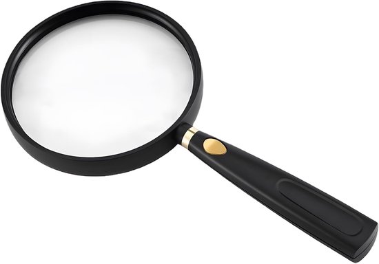Vergrößerungsglas，5-fache Vergrößerung，durchmesser 90 Mm，robust Und Bruchfest，rutschfester Griff，schwarz