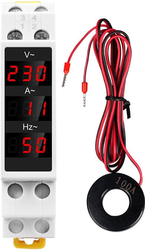 Dreiphasen-amperemeter – 3-stellige Anzeige, 35-mm-din-schiene