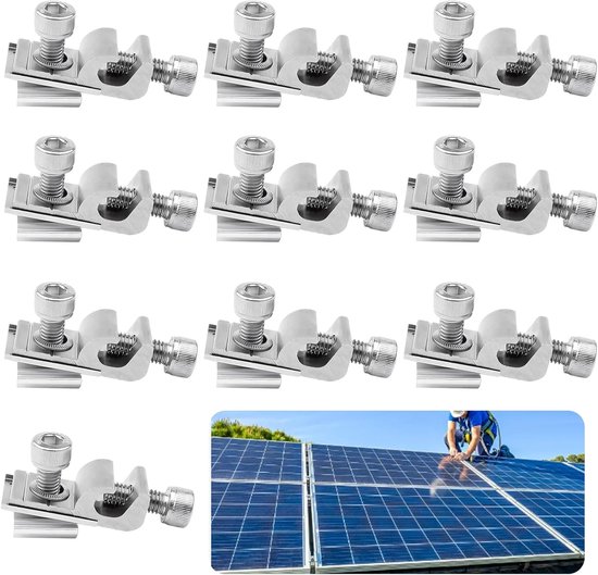 10 Erdungsklemmen Für Solarmodule，erdungsclips Für Solarmodule，montagesystem Für Solarmodule，erdungsdurchführungen