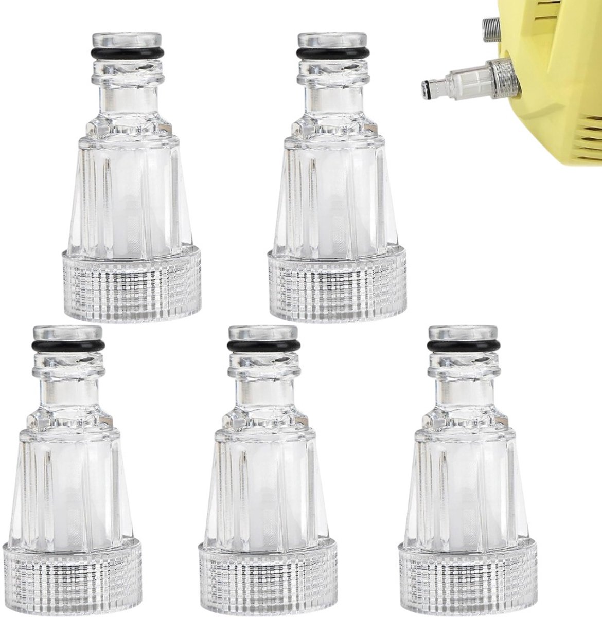 5er-pack Wasserfilter Für Hochdruckreiniger, Ersatzteile Und Zubehör Für Den Reinigereinlass, Schnellkupplung Für Gartenschlauch An Elektrischen Hochdruckreiniger-adapter