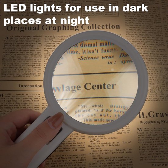 Vergrößerungsglas Mit 30-facher Vergrößerung - Ausgestattet Mit 3 Led-leuchten - Handlich Und Geeignet Zum Lesen - Schmuckherstellen - Beobachten Und Basteln.