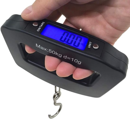 Tragbare Elektronische Hängegepäckwaage，genauigkeit 50 Kg/10 G，12,1 X 2,4 X 8,1 Cm，154 G，schwarz (stromversorgung Über 2 X 7 A)