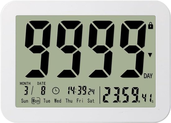 Digitale Countdown-uhr，zählt Bis 9999 Tage Herunter，mit Standfuß Und Starkem Magnetverschluss Auf Der Rückseite，ideal Für Hochzeiten