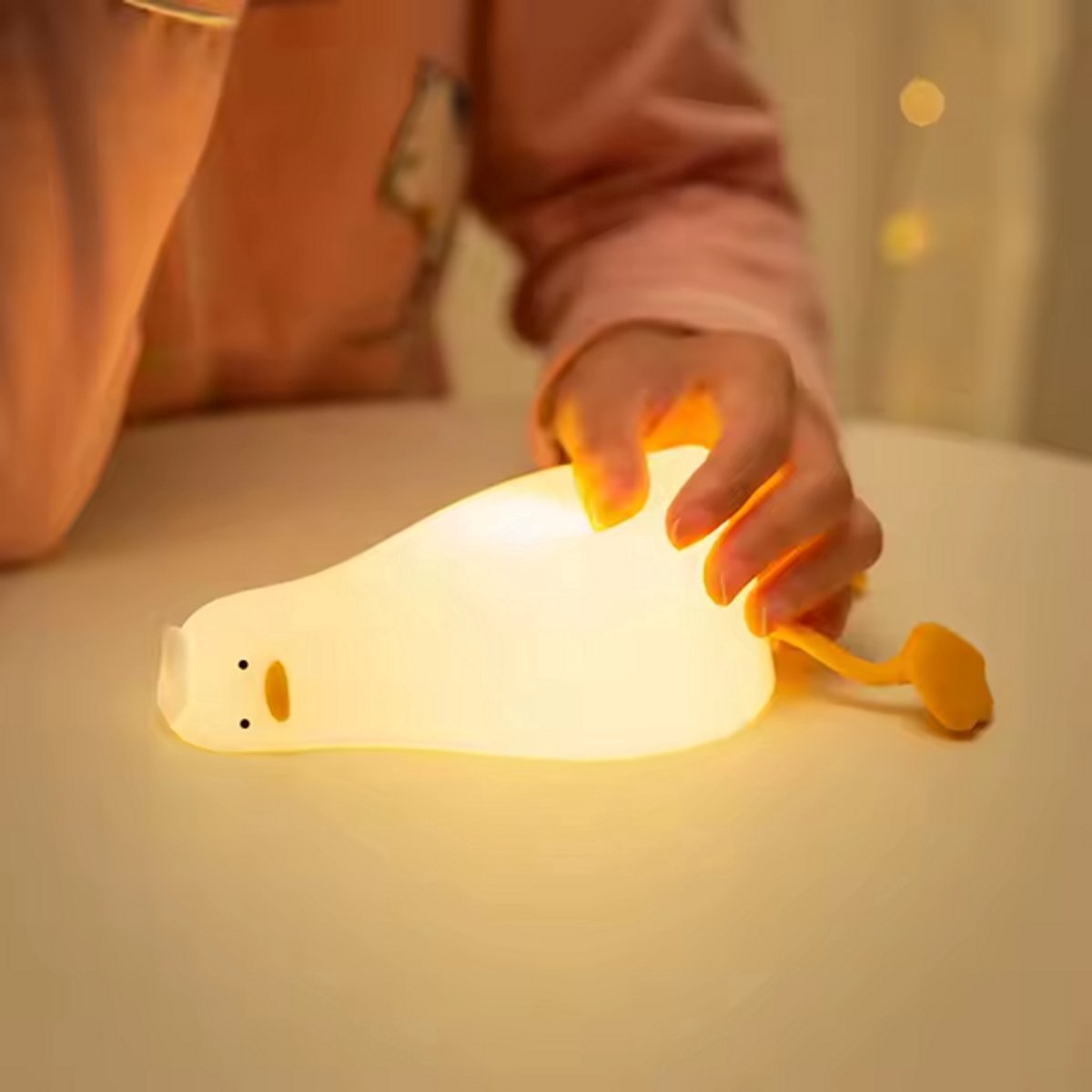 Nachtlicht Fürs Kinderzimmer – Lazy Duck – Led – Touch – Kinderfreundlich – Handyhalterung