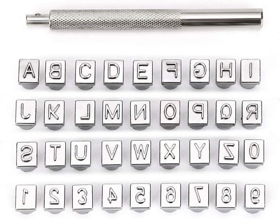 Metallstempel – Tonbuchstabenstempel – Langlebige Gravur – Präzises Design – 6 Mm Größe – 36-teiliges Set – Für Leder Und Keramik