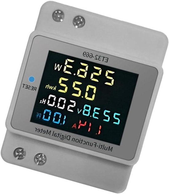 Digitaler Energiezähler – Lcd-leistungsmesser – Energieverbrauch Messen – Mehrere Parameter – 30 Kw – Weiß