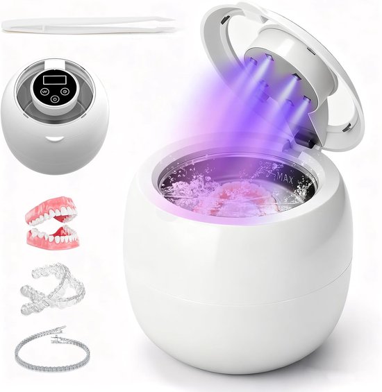 Ultraschallreiniger – Reinigungsgerät – Prothesenreinigung – 6 Uv-lampen – 210 Ml – Weiß