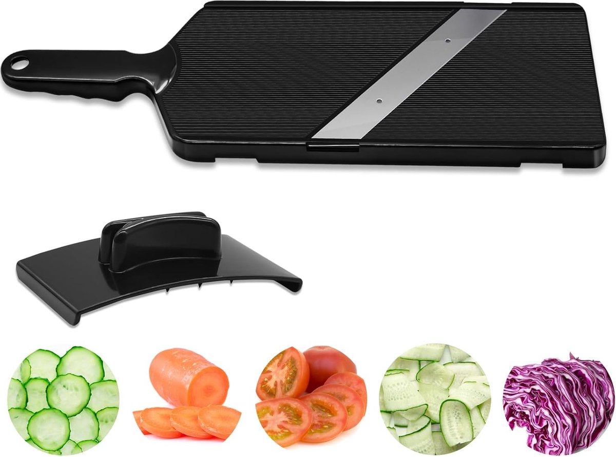 Japanischer Gemüseschneider (mandoline) – Bis Zu 1 Mm Dünn – Klinge Aus Edelstahl – Manuell – Schnelles Und Gleichmäßiges Schneiden – Inklusive Handschutz