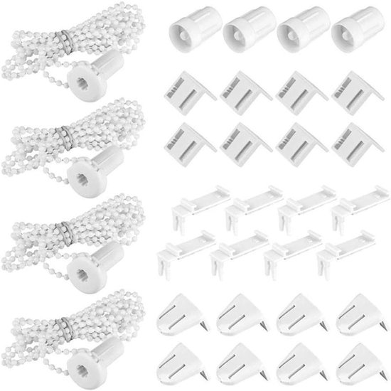 Zubehör Für Rollos – Vorhangreparaturset – Reparatur Von Fensterdekorationen – Präzise Passform (17 Mm) – 32-teilig – Wie Abgebildet