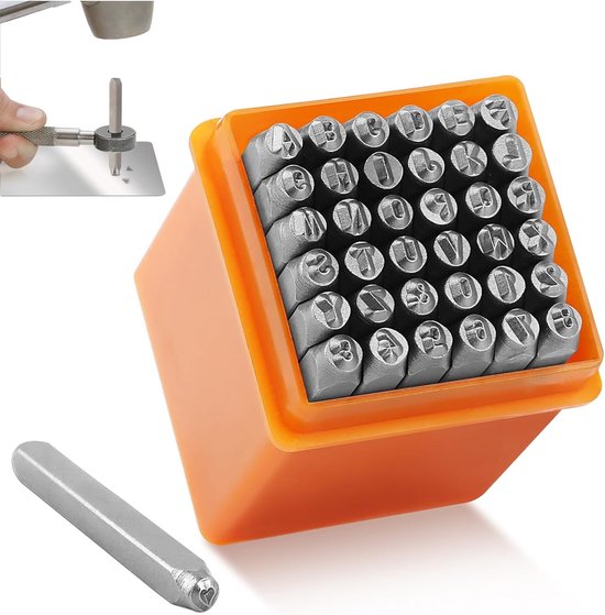 37-teiliges Stempelset Aus Metall Mit Buchstaben Und Zahlen – Az Und 0–9 – Metallstempel (3 Mm) Zum Markieren Und Gravieren