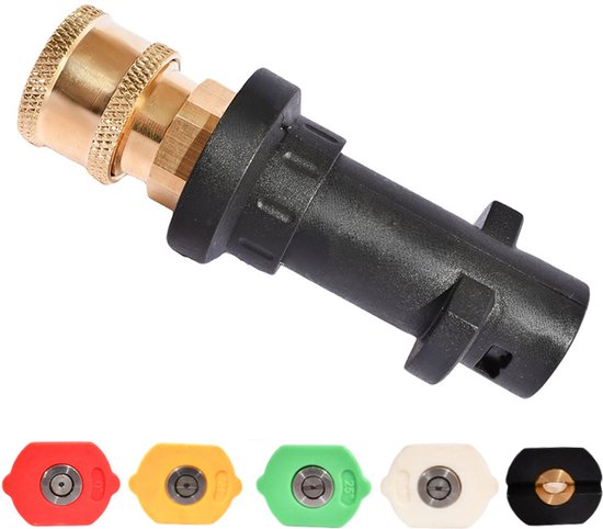 Passend Für Kärcher K2-k7 Autowaschanlage: Adapter Für Schaumkanone, 1/4"-schnellanschluss, Hochdruck-sprühdüse, 5-farben-sprühdüse