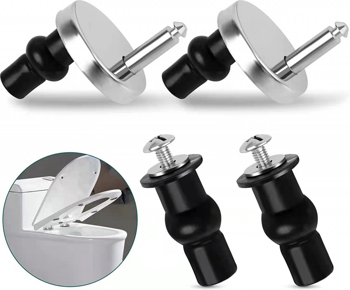 Wc-sitzscharniere – 2 Stück – Wc-sitzscharnier-set – Universelle Scharniere Für Wc-sitze – Montage-set Für Wc-sitze – Edelstahl – Verstellbar – Einfache Montage – Ersatzscharniere Für Wc-sitze – Schar