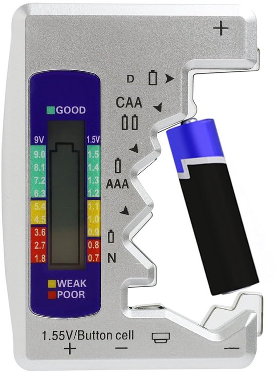 Digitaler Batterietester，batterietester Für Alle Batterien，digitale Batterieprüfung，universeller Batterietester Für Aaa，9v，1,5v Knopfzellen