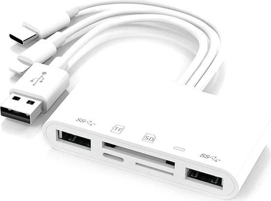 5-in-1 Usb-c/usb-a Kartenleser Und Otg-adapter – Geeignet Für Sd/micro-sd-karten, Mobiltelefone Und Andere Geräte.