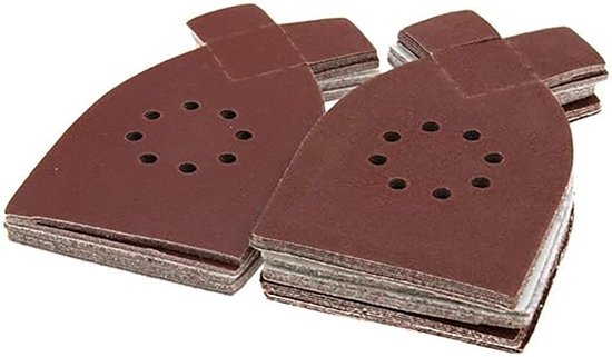 50 Stück Schleifpapier，körnung P40/60/80/100/120，für Holz Und Metall，205 × 175 × 105 Mm (205 Mm An Der Spitze Der Öse)，8-loch-schleifteller
