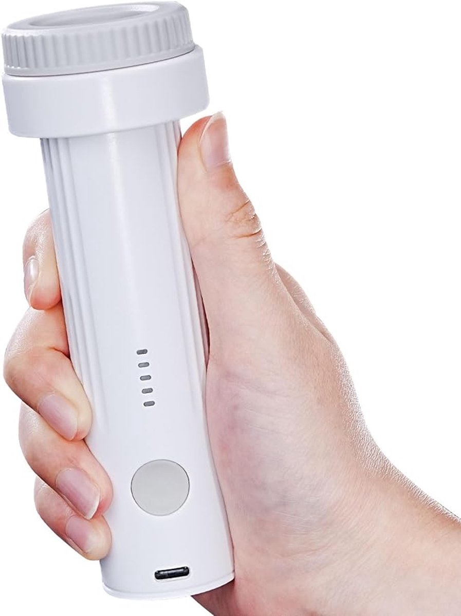 Kabellose Vakuumpumpe – Elektrische Vakuumpumpe – Usb-aufladbar – Speziell Für Vakuumbeutel Entwickelt – Tragbare Reise-luftpumpe – Geeignet Zum Komprimieren Von Kleidung, Decken Und Koffern – Weiß