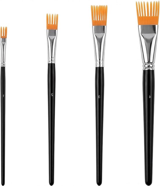 Set Mit 4 Professionellen Körnern In Verschiedenen Größen Für Acryl-, Öl-, Aquarell- Und Gouachemalerei