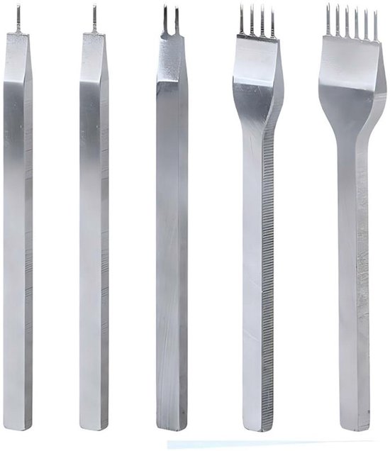 Kit Outils Perforatrice 5 Stück, Diy Cuir, Griffe Perforateur Artisanat, Trou Couture Diamant Laçage Pour Artisanat, 6mm