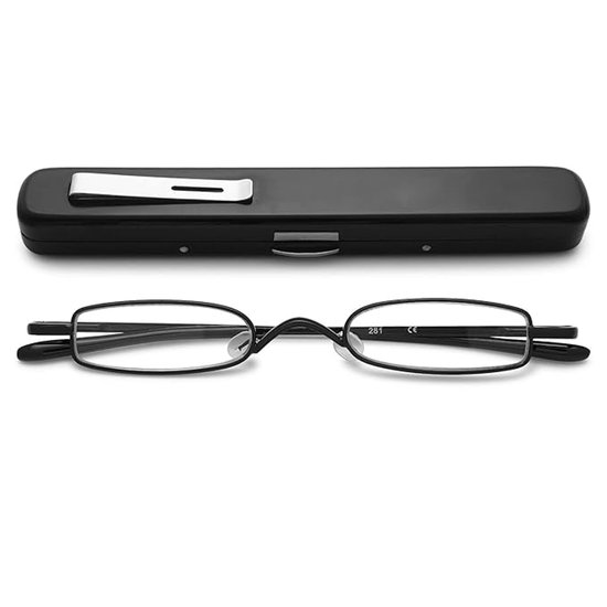 Lesebrille – Schlankes Metall – Schwarz – 2,0+