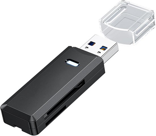 Usb 3.0-kartenleser – 2-in-1-hochgeschwindigkeitskartenleser, Sd/micro Sd/tf/sdhc/sdxc/mmc, Schwarz, Windows/os